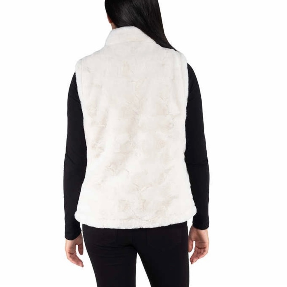 Original Nicole Miller, Reversible Vest, Size Medium, Off-White/Ivory - Picture 4 of 13